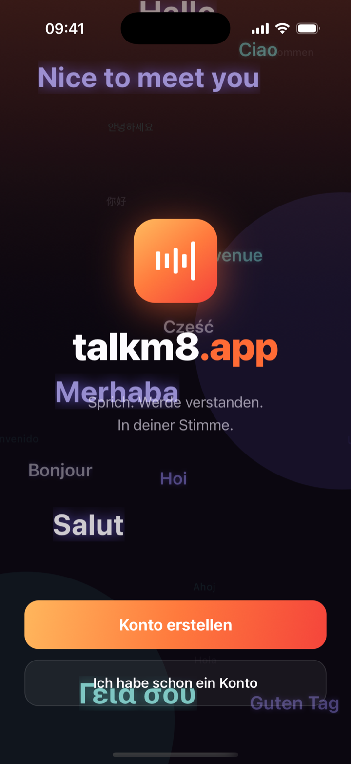 Willkommen — talkm8