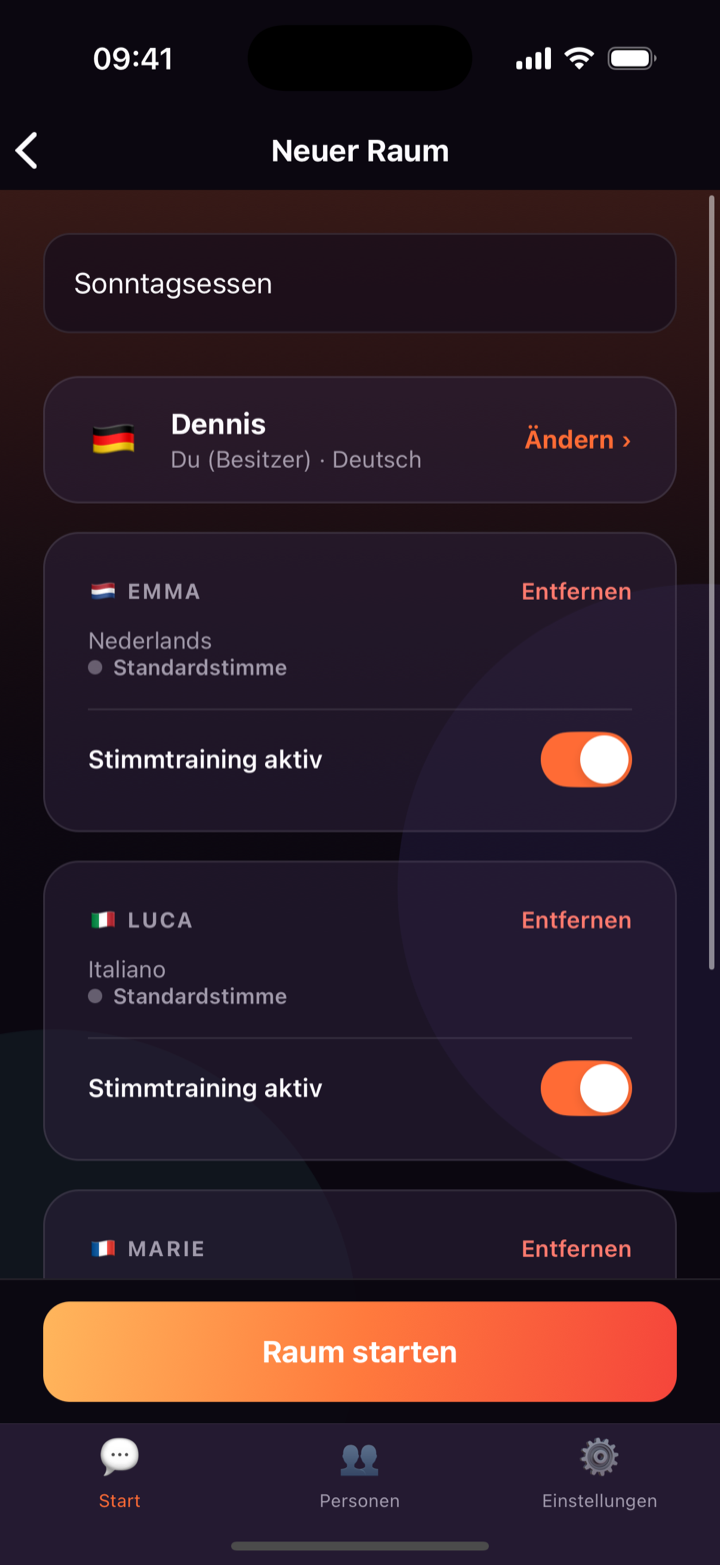 Raum einrichten — talkm8